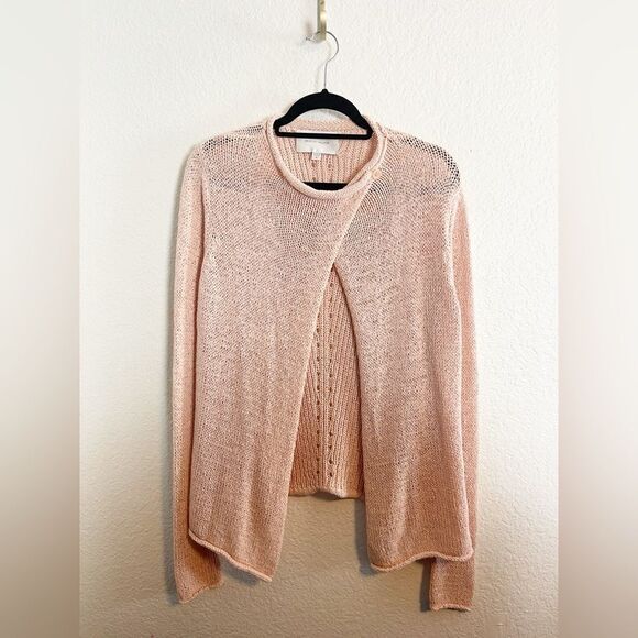 Brochu Walker x Revolve open Knit pink Lagenlook Cardigan. Small - Picture 1 of 8